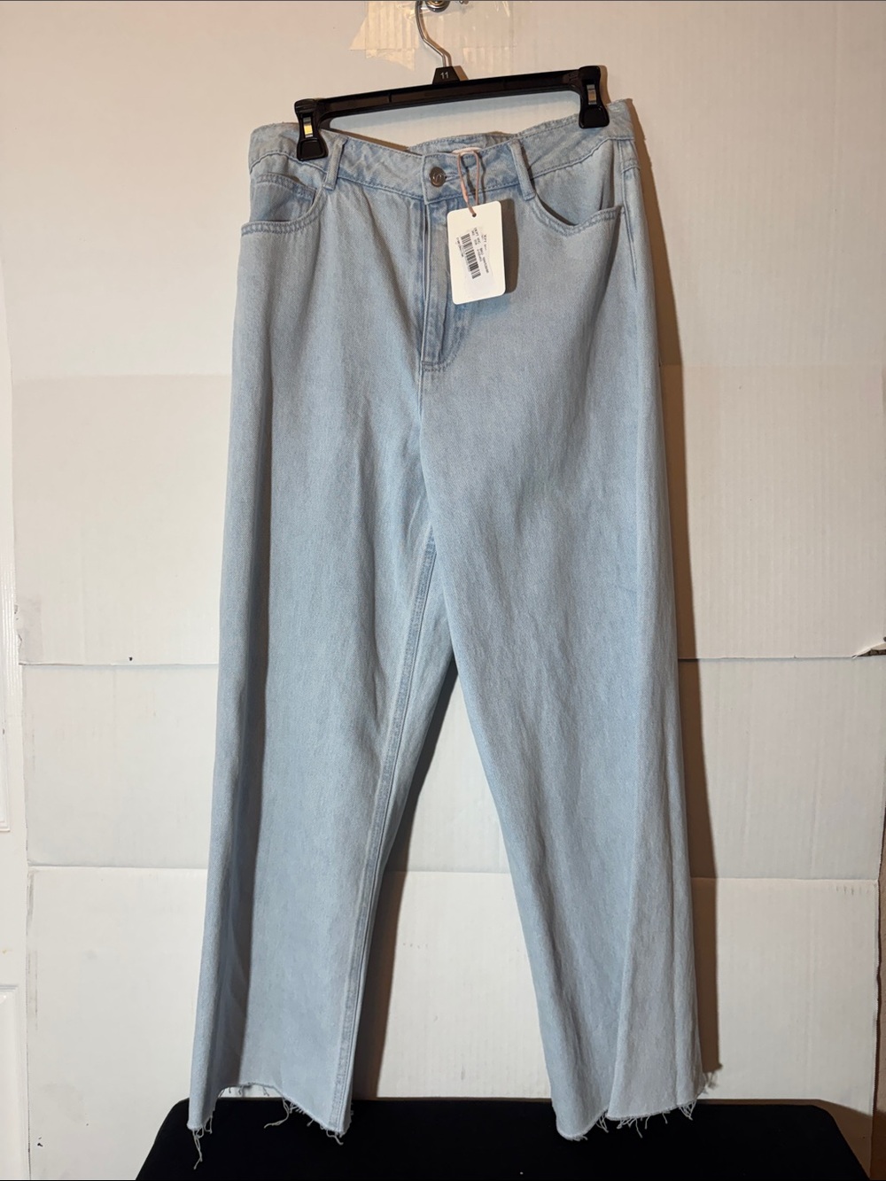 Gianni Bini Pale Blue High-Rise Straight Leg Jeans